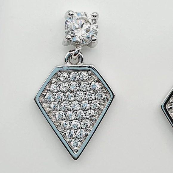 - "925 Sterling Silver CZ Beautiful Earrings for Women, 1USPAR4153 - Picture 7 of 11
